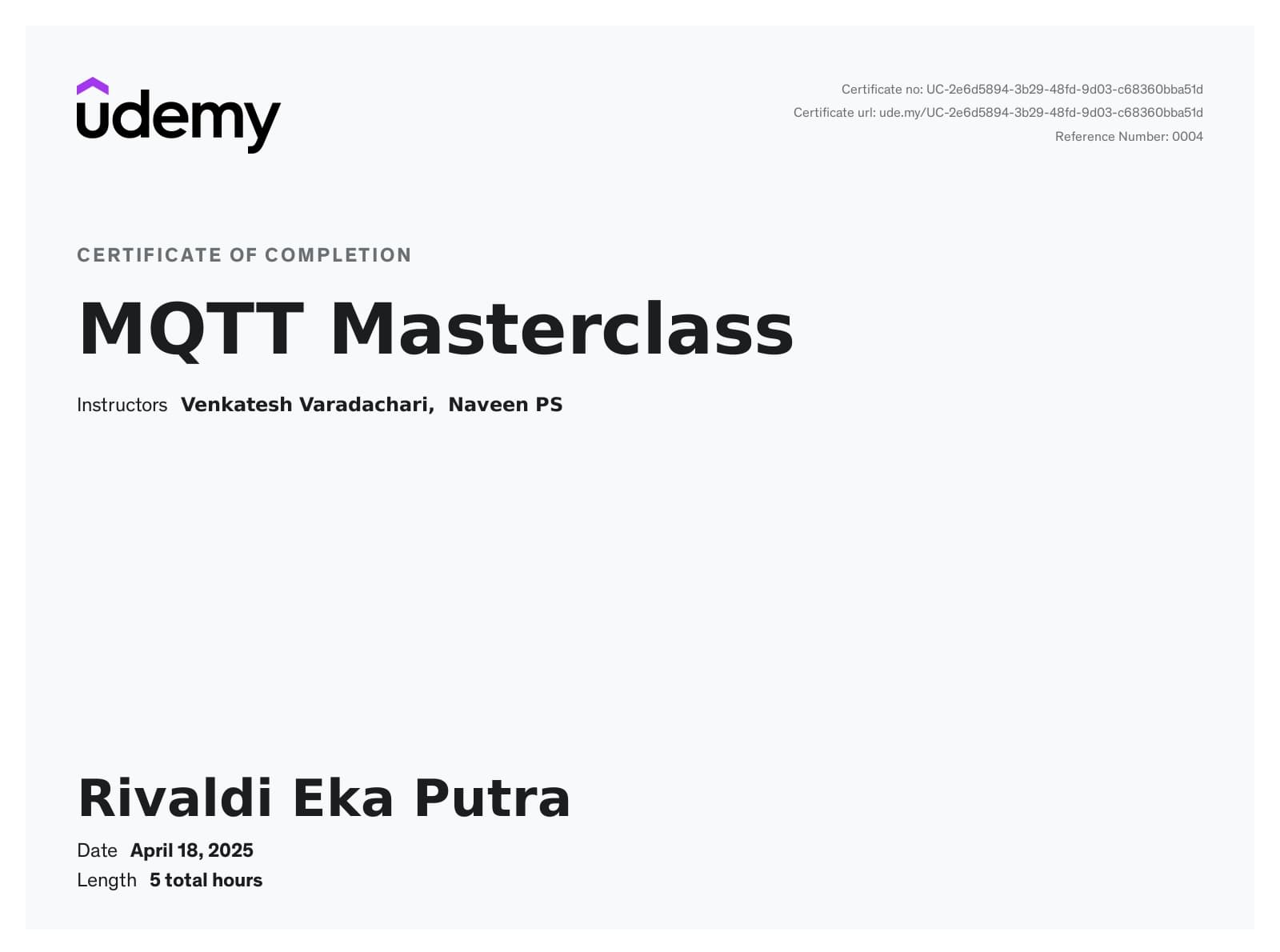Certificate 14 - Professional Certification