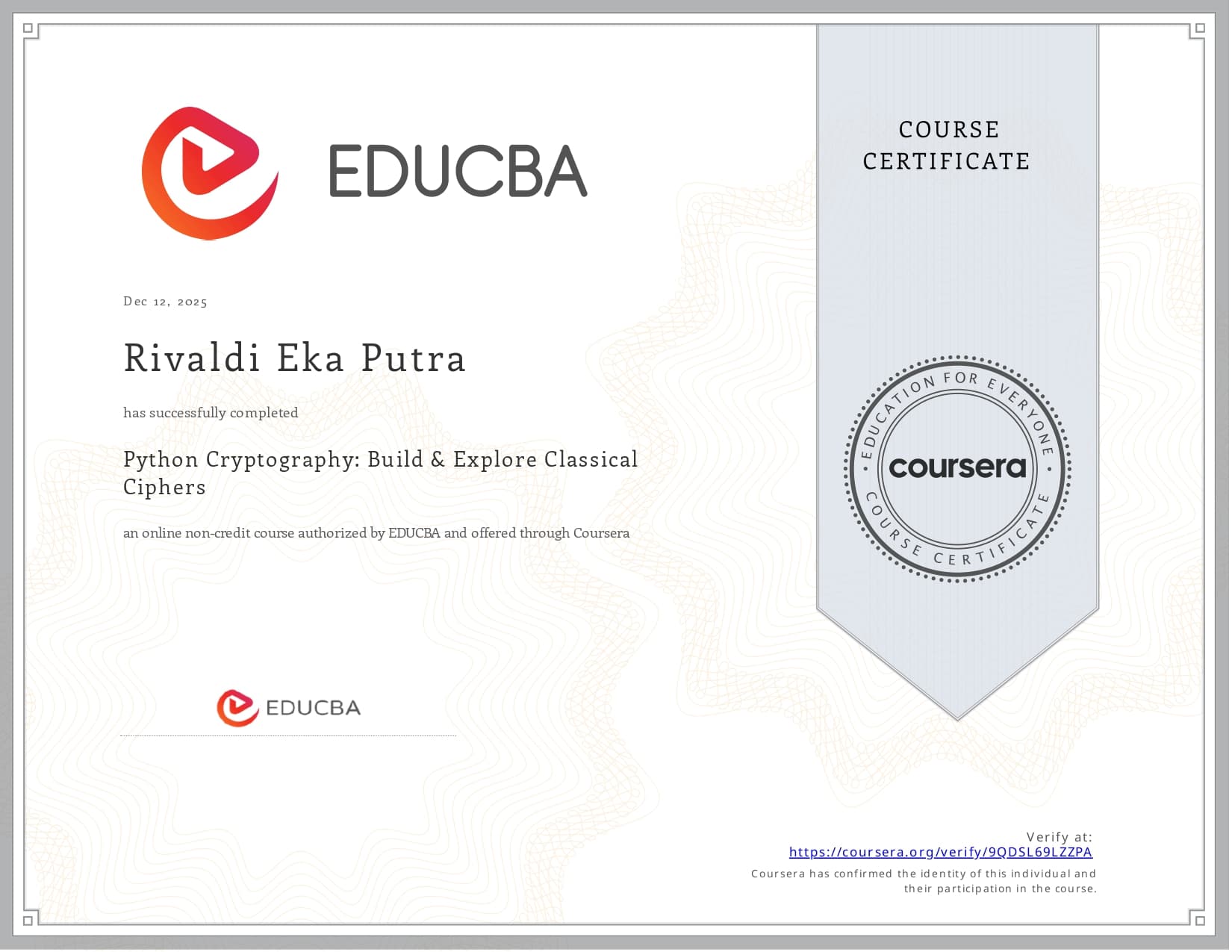 Certificate 24 - Professional Certification