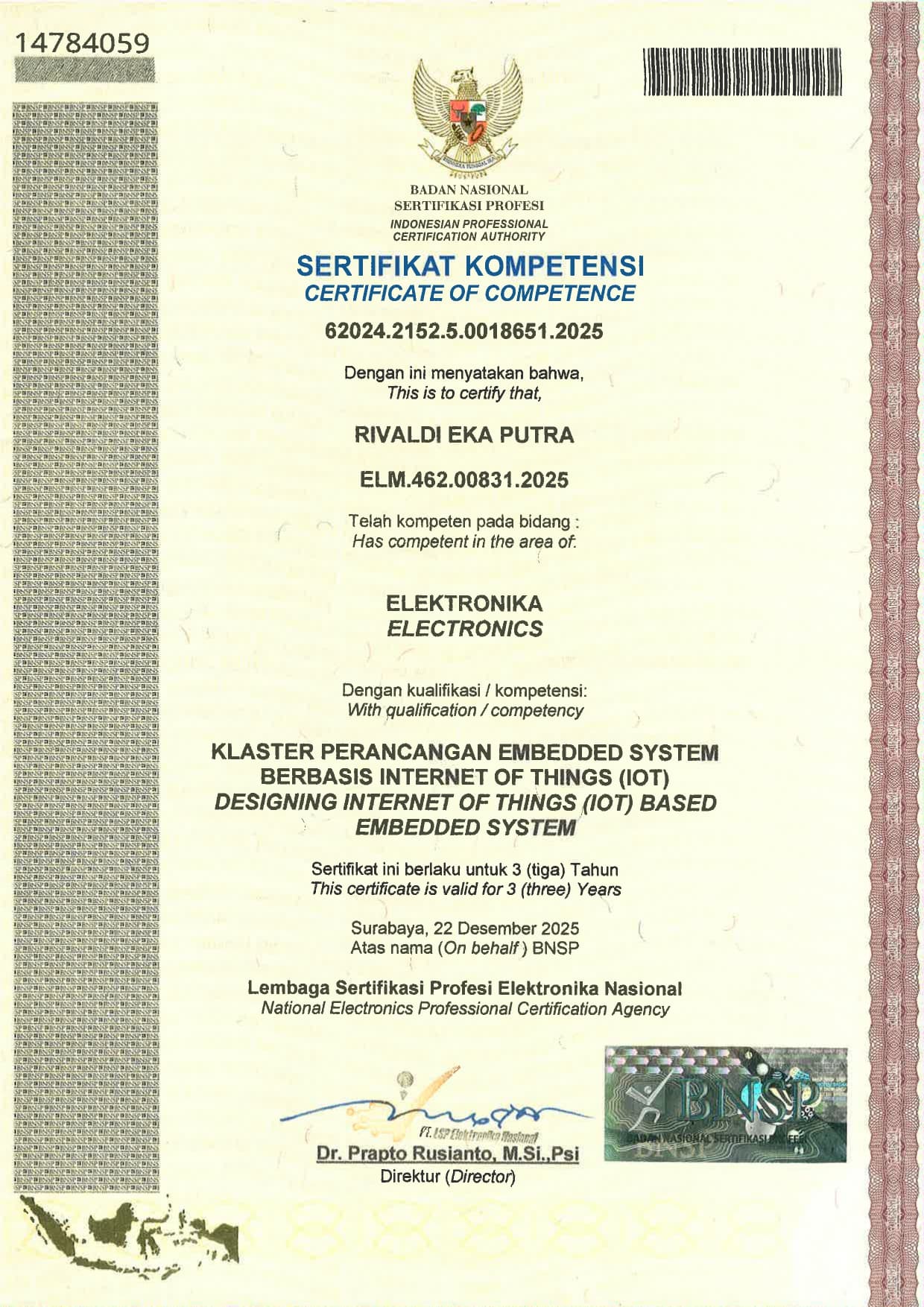 Certificate 3 - Professional Certification