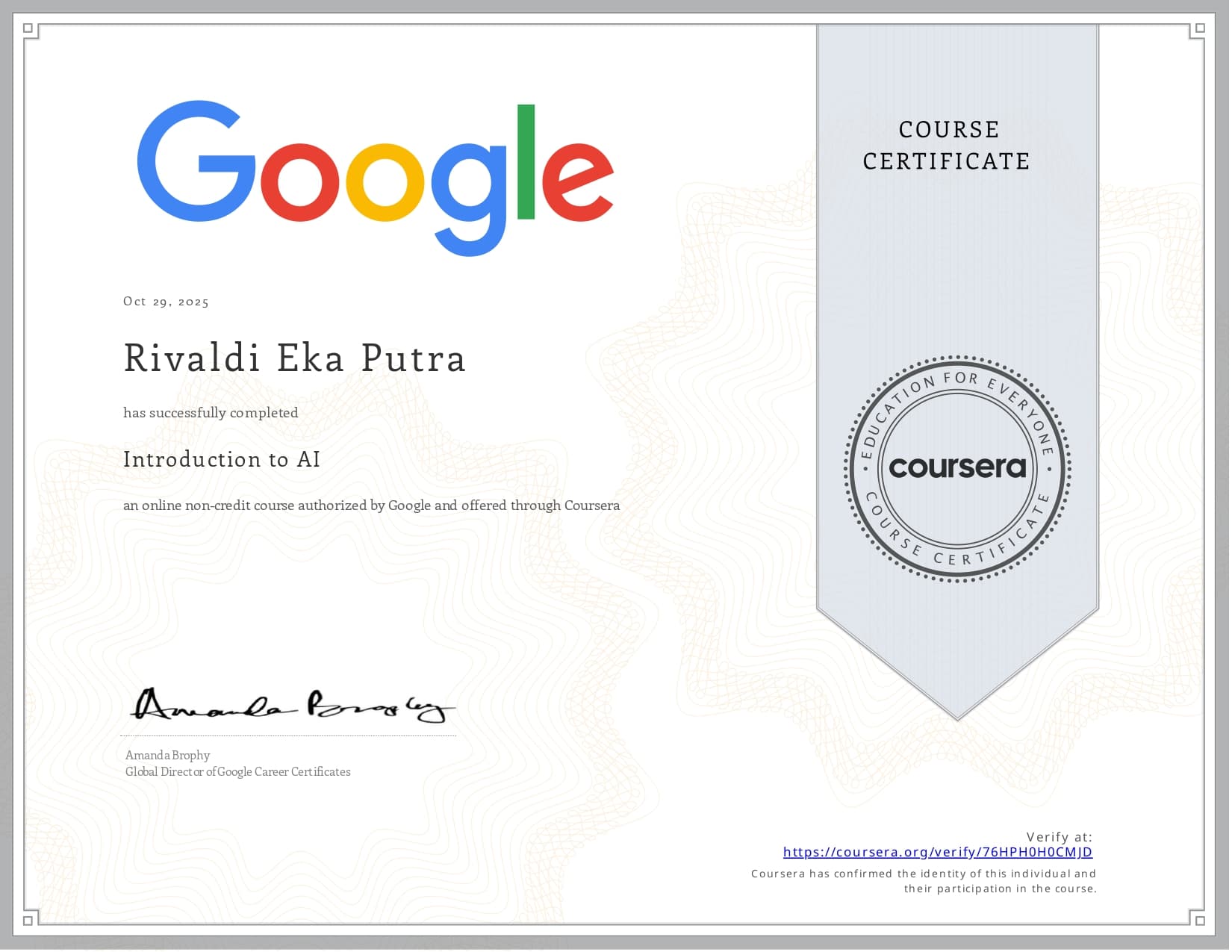 Certificate 3